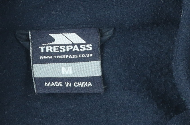 Trespass Men's Blue Fleece Jacket M Stand-Up Collar