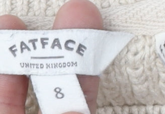 FatFace Women's Beige Striped Pullover Jumper Size 8