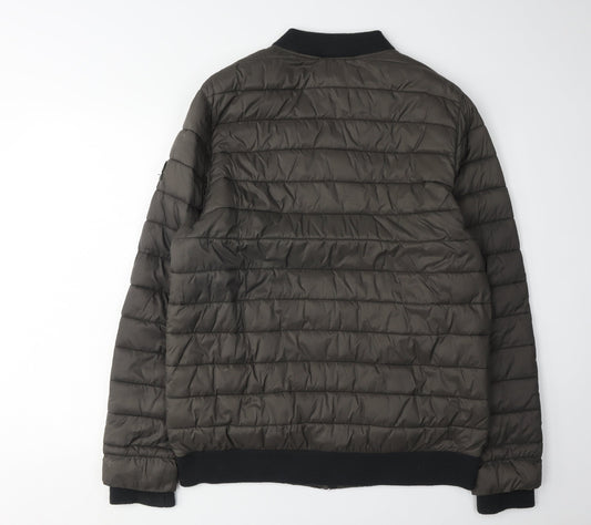 TOG24 Men's Black Puffer Jacket, Size M, Casual