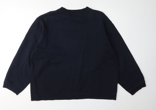 Hobbs Women's Blue Sweatshirt, S, Casual Logo Accent