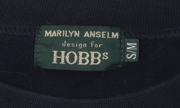Hobbs Women's Blue Sweatshirt, S, Casual Logo Accent