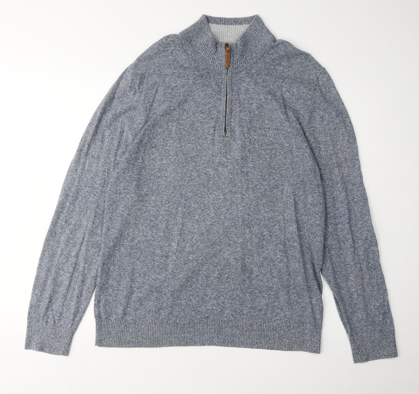 Fat Face Men's Blue High Neck Pullover Jumper Large
