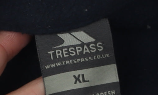 Trespass Men's Black XL Fleece Jacket with Zip Pockets