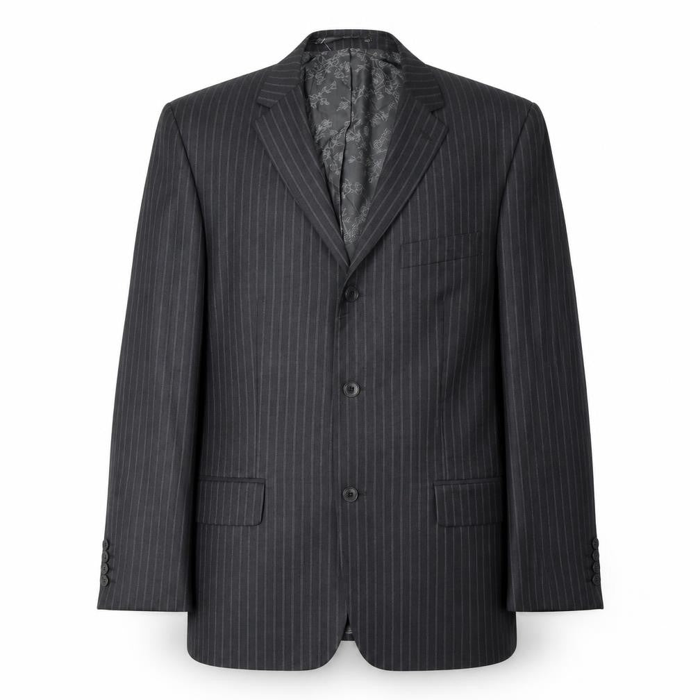 Mens 40 Chest Regular Pierre Cardin Grey Two-Button Blazer