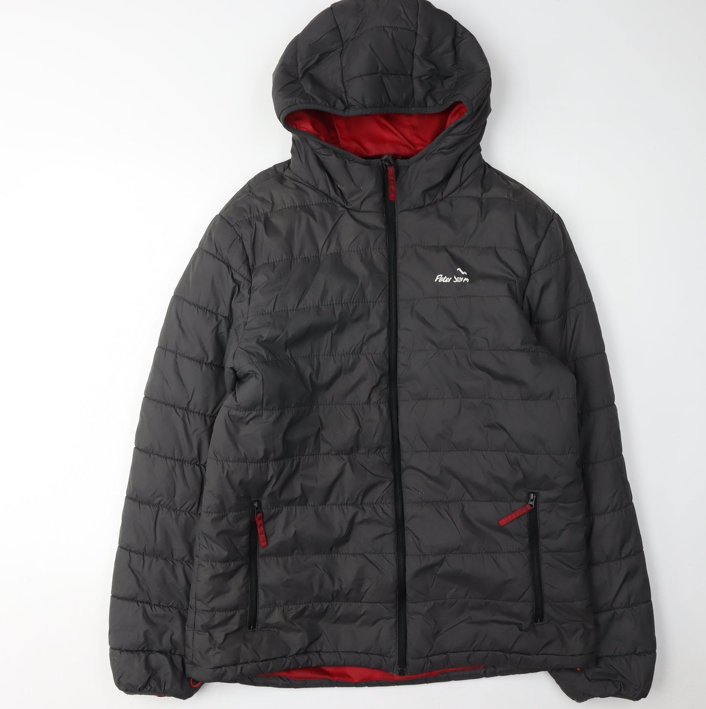 Peter Storm Men's Black Puffer Jacket M, Hooded & Padded