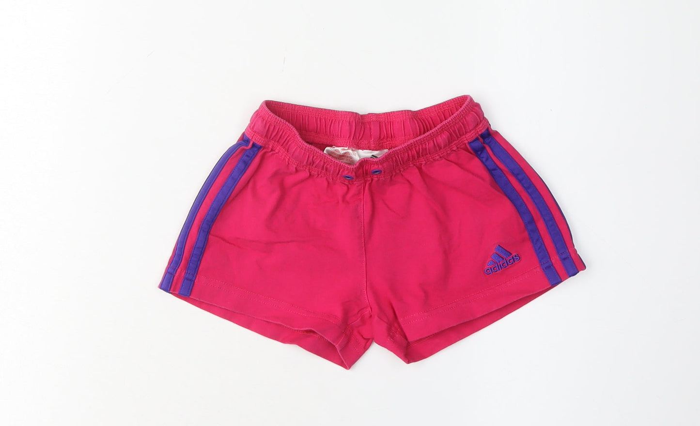 Adidas Girls Pink Shorts 5-6 Years Cotton Blend