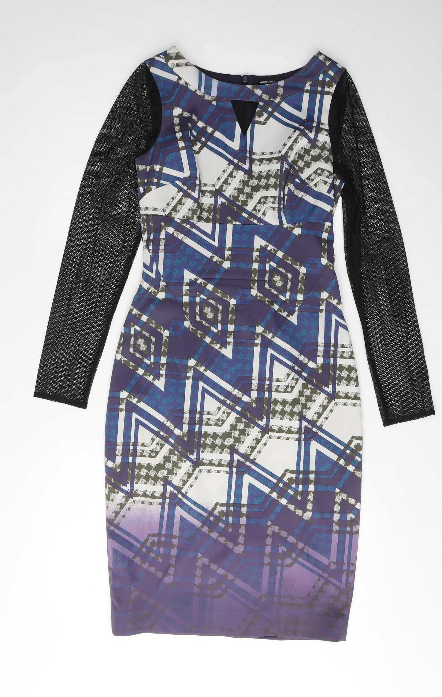 Karen Millen Women's Multicoloured Bodycon Dress 10