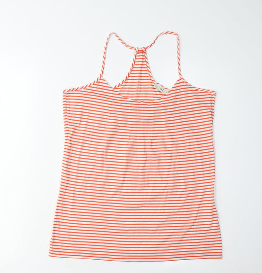 Reiss Women’s Red Striped Cotton Halter Tank Top M