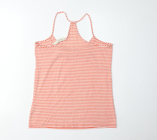 Reiss Women’s Red Striped Cotton Halter Tank Top M