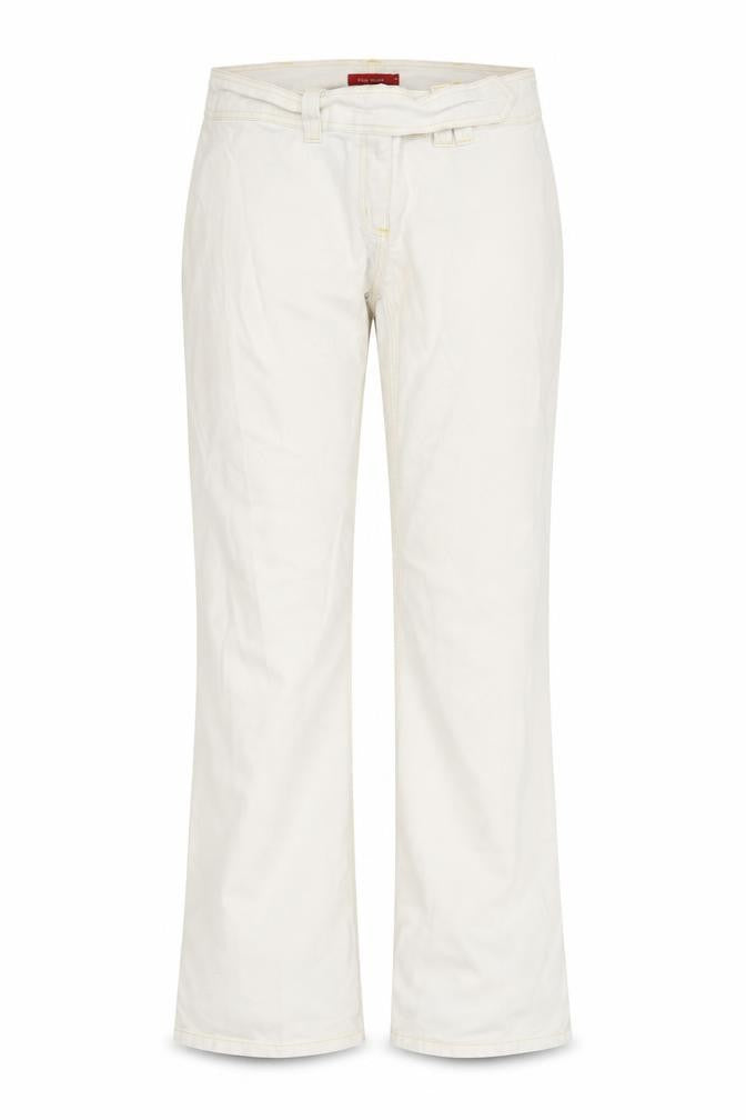 River Island Women's Ivory Ankle Zip Jeans Size 16