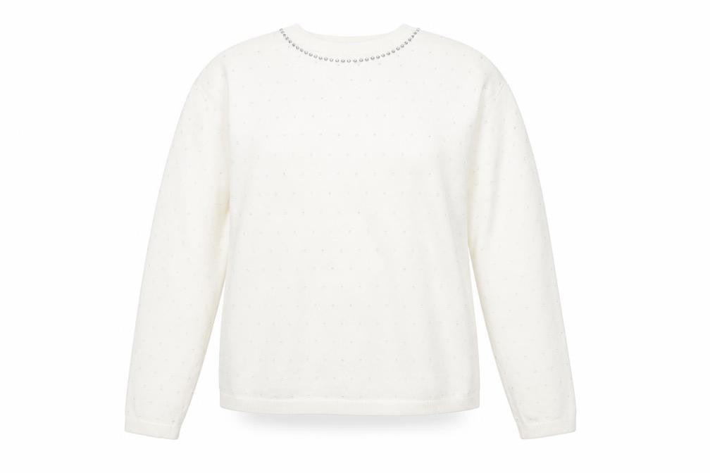 Marks and Spencer Women's White Pullover Jumper L