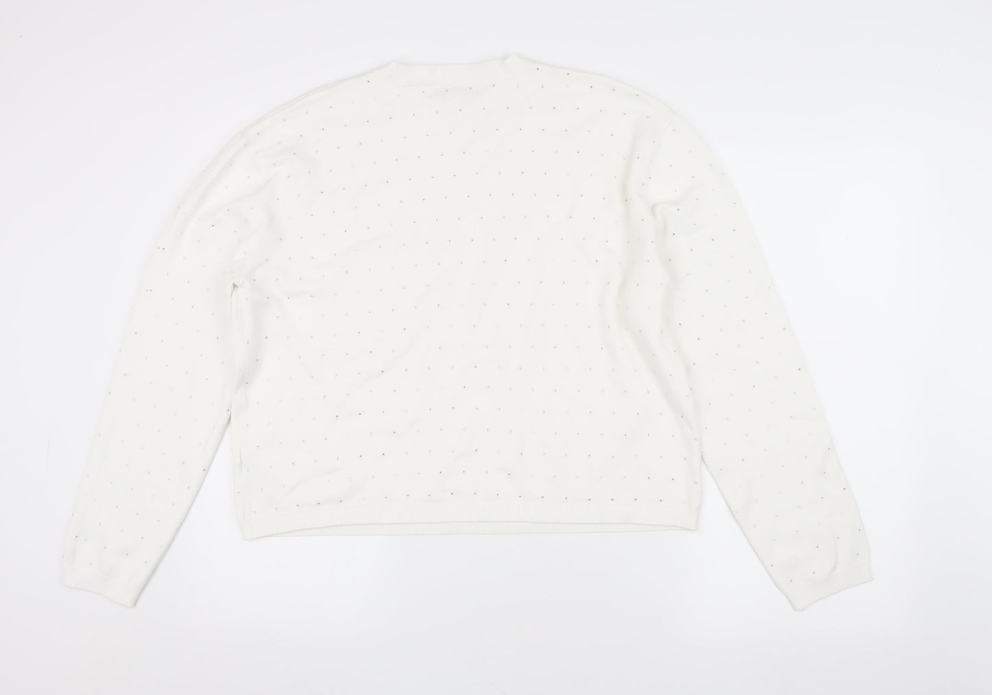 Marks and Spencer Women's White Pullover Jumper L
