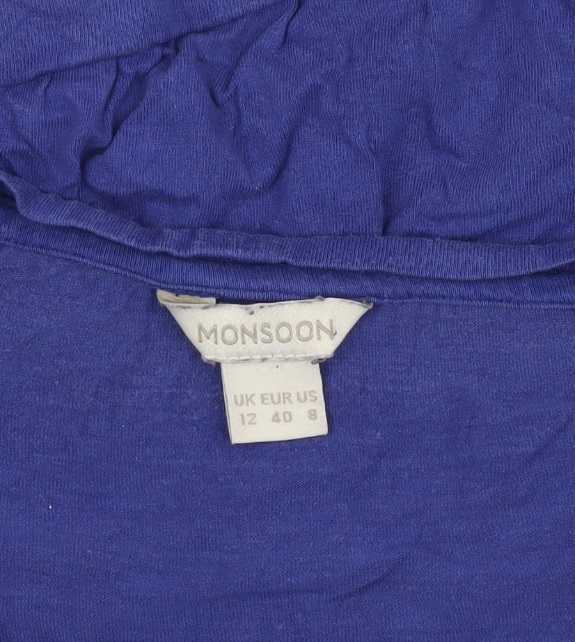 Monsoon Women's Blue Long Sleeve Top Size 12
