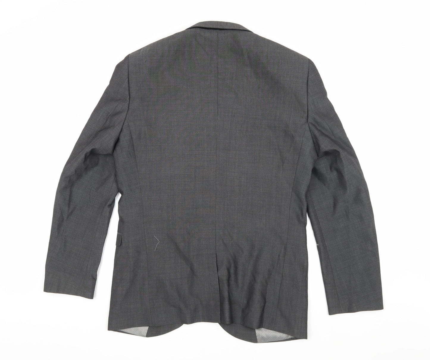 Next Men's Grey Two-Button Blazer 40R