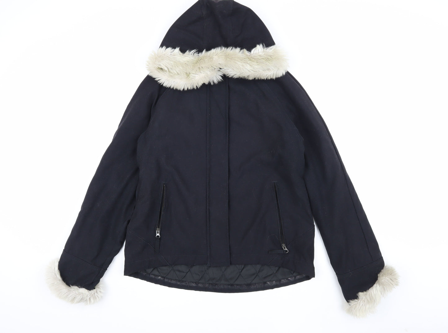 Marks and Spencer Women's Black Parka Jacket Size 14