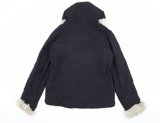 Marks and Spencer Women's Black Parka Jacket Size 14
