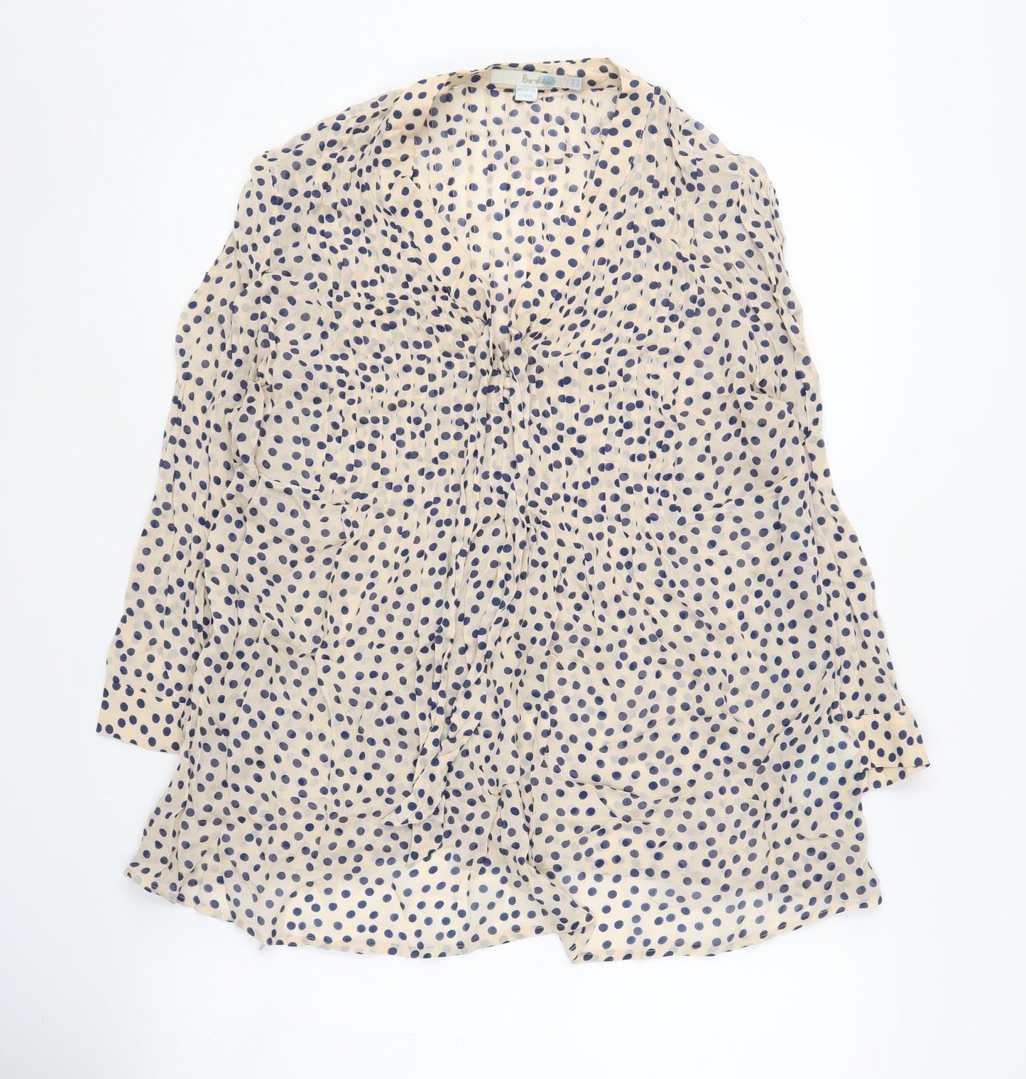 Boden Women's Beige Polka Dot Blouse Size 14