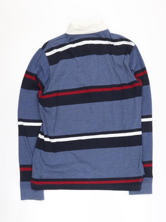 Pierre Cardin Men's Blue Striped Polo Shirt S
