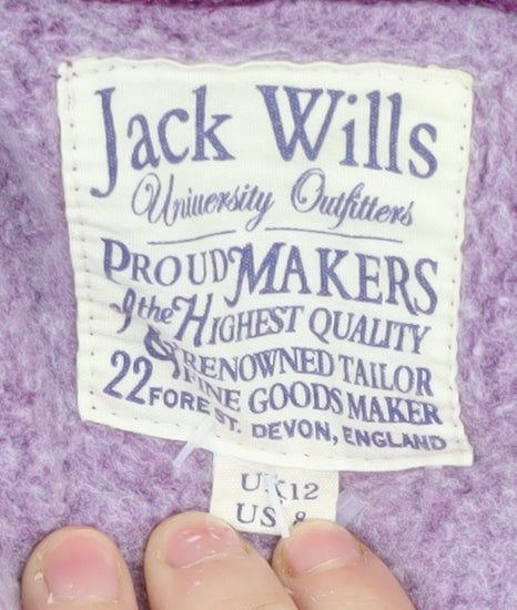 Jack Wills Women's Purple Pullover Hoodie Size 12