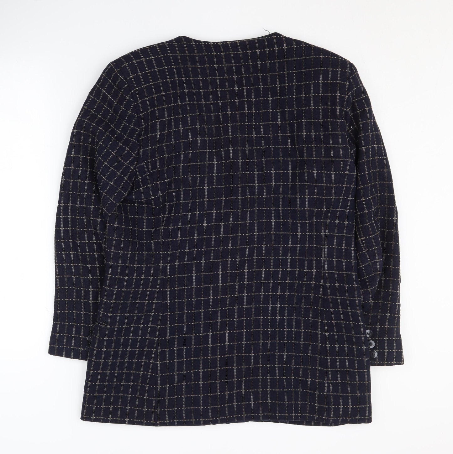 Alexon Women's Blue Check Blazer, Size 14, Classic Fit