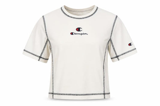 Womens UK Size S Champion White Cotton Blend T-Shirt