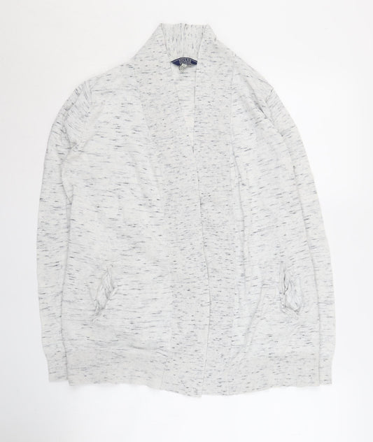 Joules Women's Grey Open Front Cardigan UK 12 Knit Open Regular