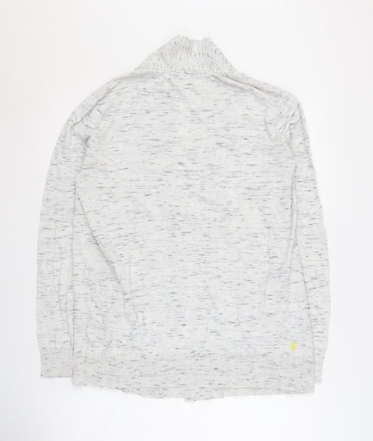 Joules Women's Grey Open Front Cardigan UK 12 Knit Open Regular