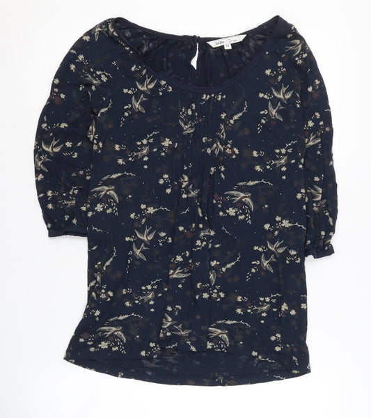 Fat Face Women's Blue Floral Blouse Size 12