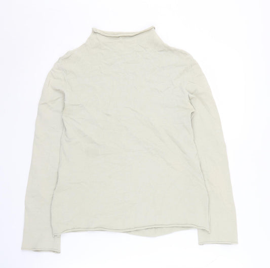 Emporio Armani Women’s Ivory High Neck Jumper Size 14