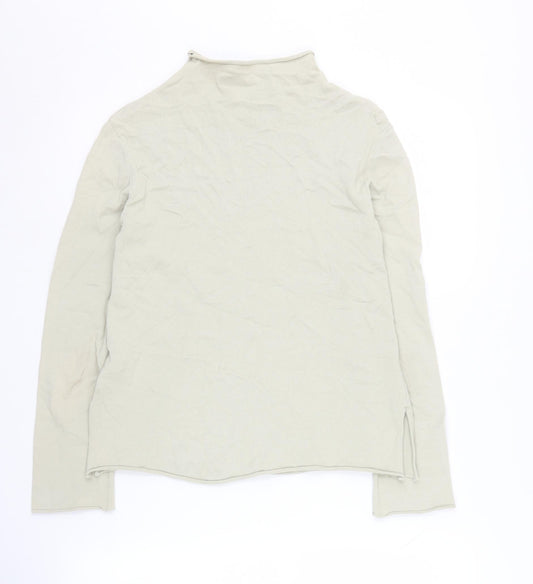 Emporio Armani Women’s Ivory High Neck Jumper Size 14