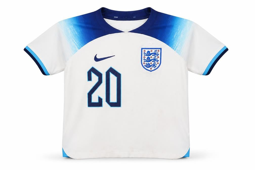 Nike Boys White & Blue Football Jersey XS