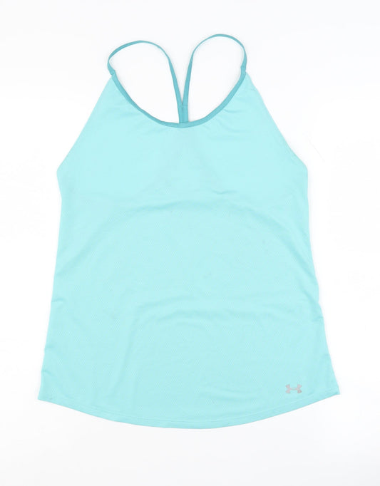 Under Armour Women's Blue Tank Top, Size S, Gym Fit