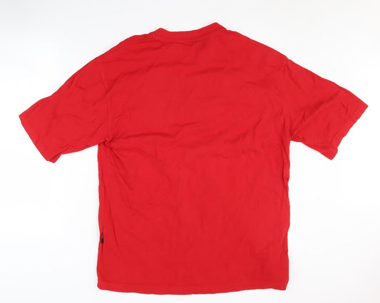 Diesel Men's Red 2XL Logo T-Shirt Short Sleeve