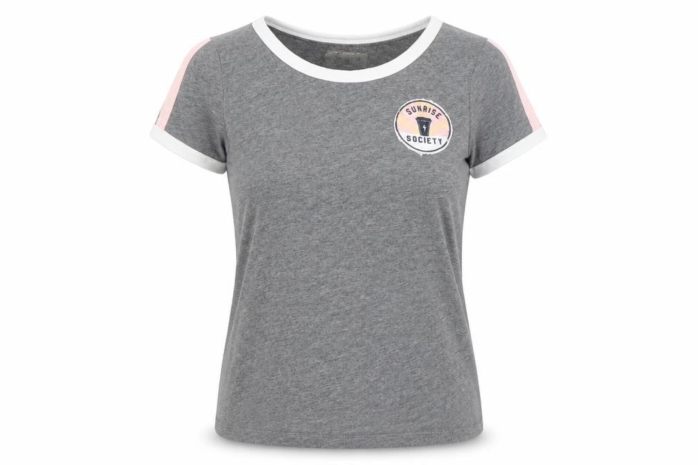 Womens UK Size XS Hollister Grey Cotton Blend T-Shirt