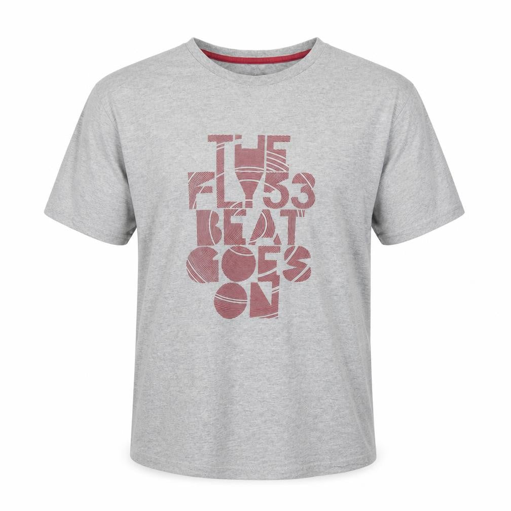 FLY53 Men's Grey Graphic Print T-Shirt L