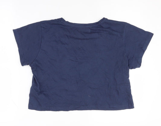 Brave Soul Women's Blue Christmas Pyjama Top S