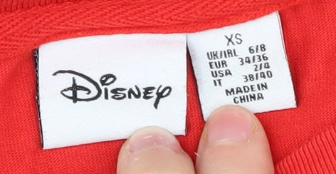 Disney Red XS Unisex Christmas T-Shirt