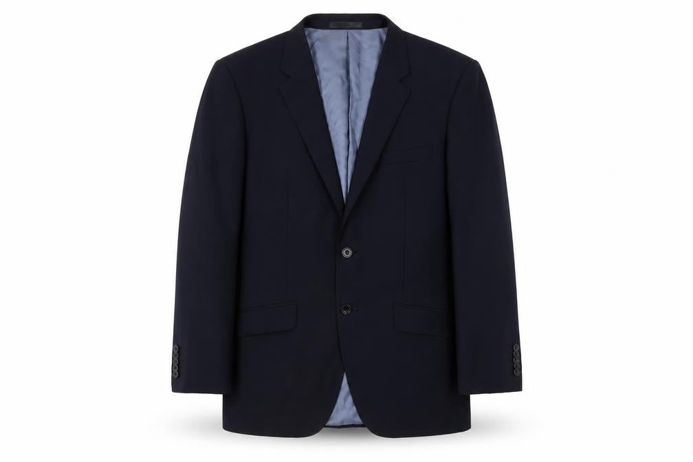 Mens 39 Chest Regular T.M.Lewin Blue Two-Button Suit Jacket