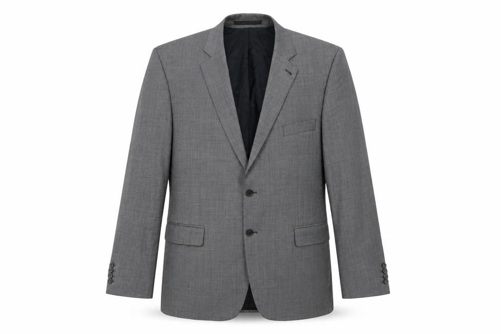Mens 46 Chest Regular Jeff Banks Grey Two-Button Blazer