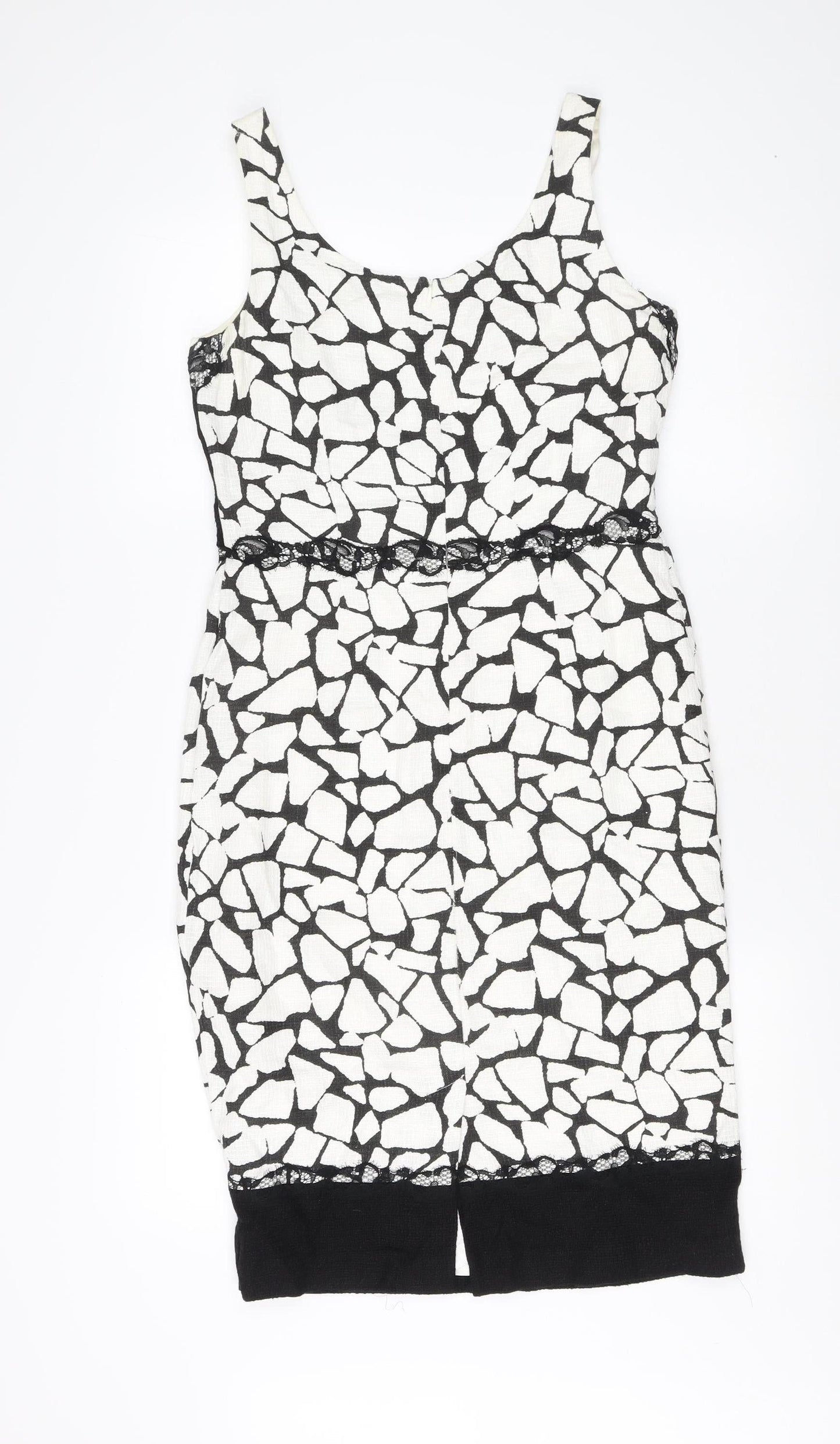 GOLD Women's Geometric Sheath Dress Size 10