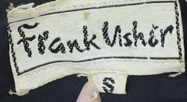 Frank Usher Women's Black Floral Sequin Blouse, Small