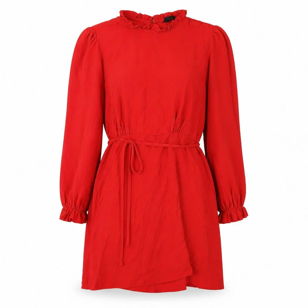 New Look Women's Red Dress, Long Sleeve, Size 18