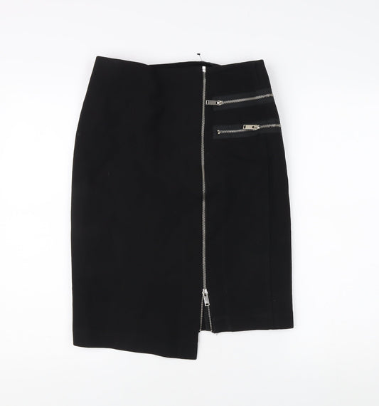 Zara Women's Black Pencil Skirt Size 6 - Elegant Workwear