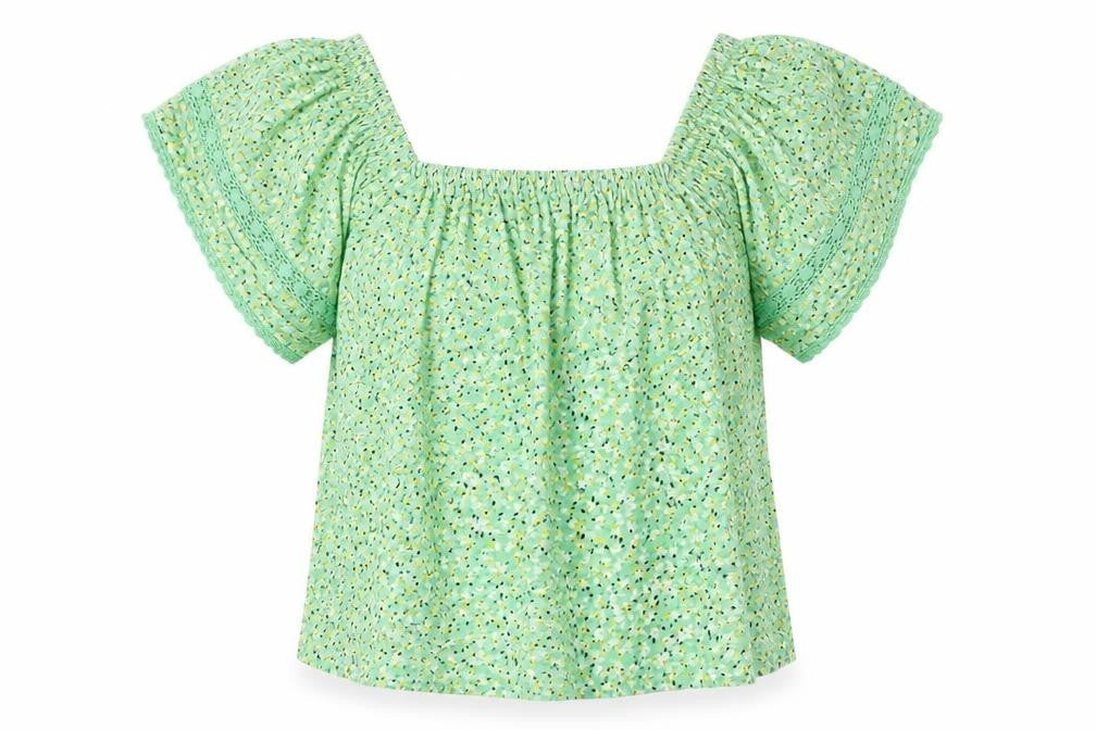 Marks and Spencer Women's Green Floral Blouse Size 10