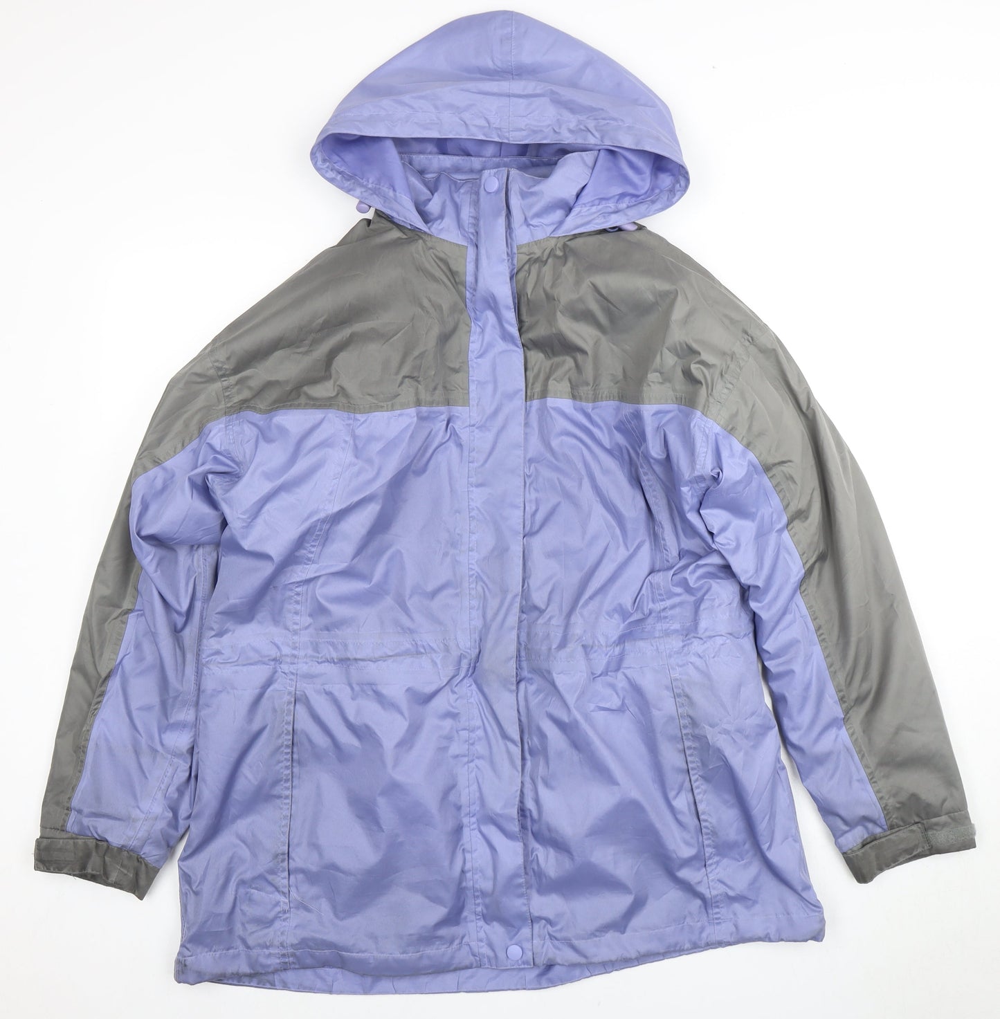 Being Casual Women's Purple Grey Long Hooded Jacket Size 16