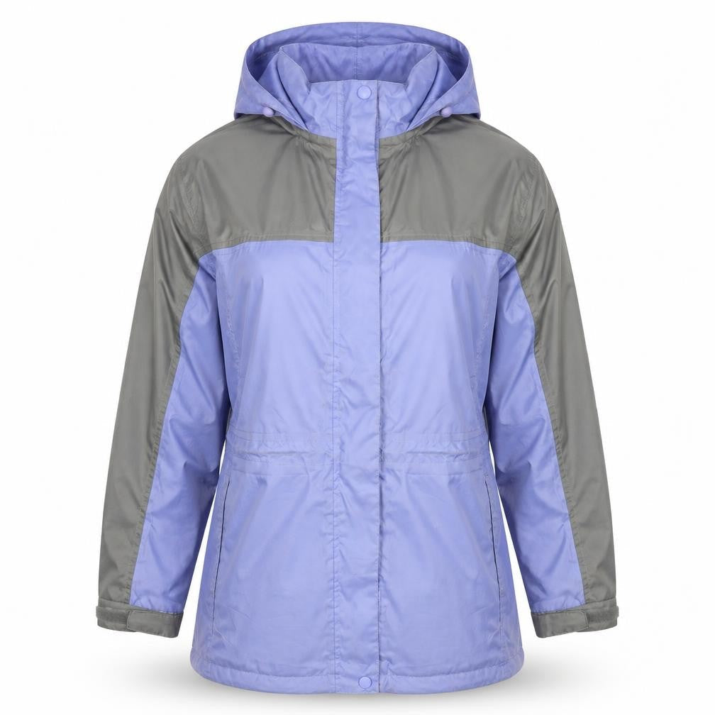 Being Casual Women's Purple Grey Long Hooded Jacket Size 16
