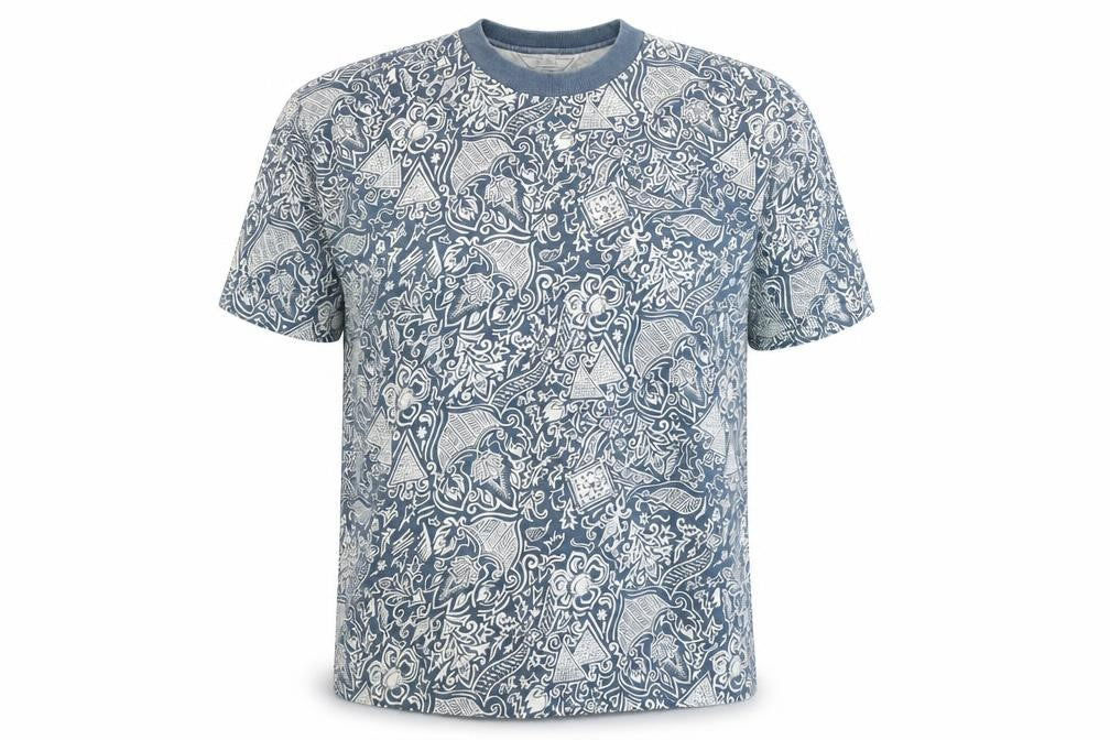 Burton Men's Blue Geometric Print T-Shirt L