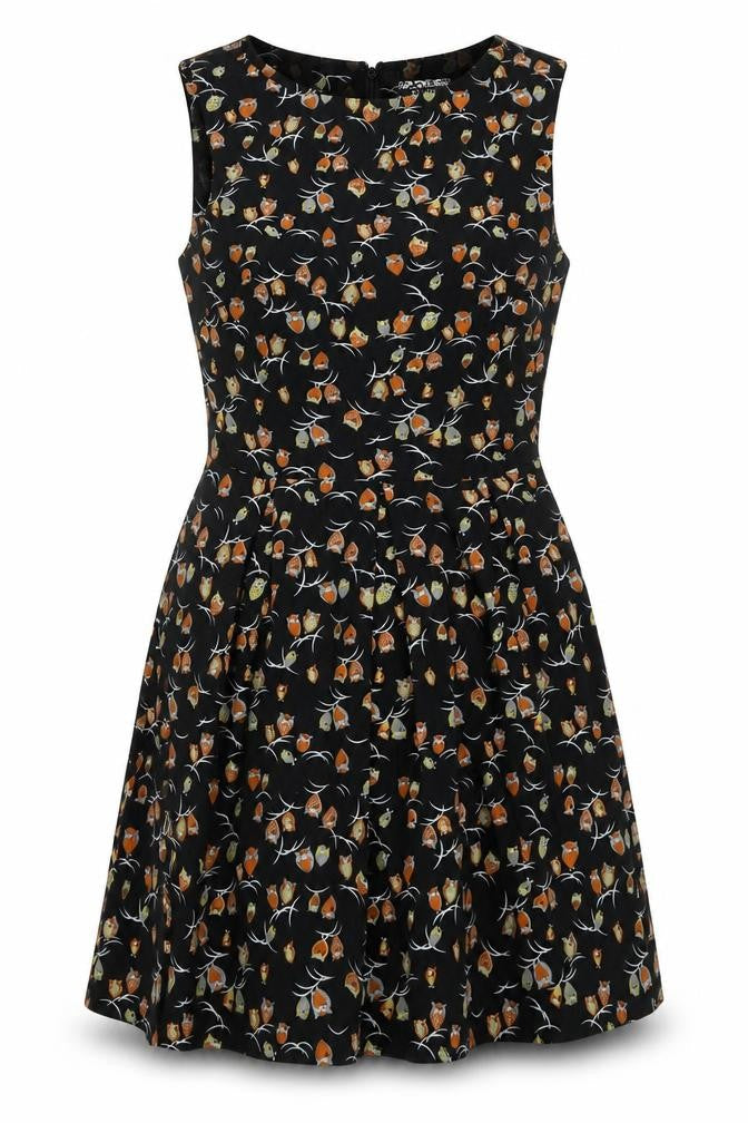 Pilot Black Animal Print Women's Dress Size 10