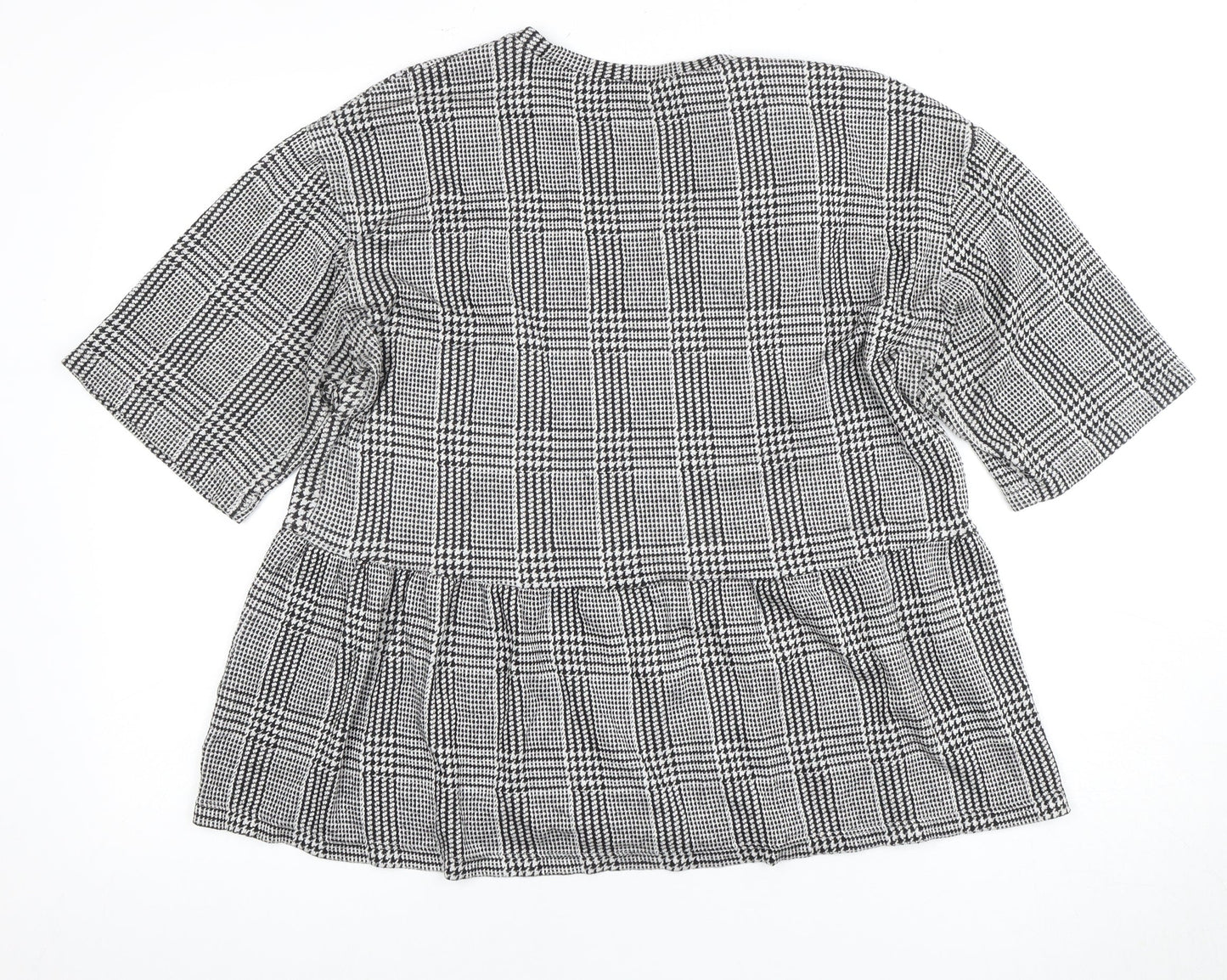 Zara Women’s Multicoloured Check Blouse - Size 12