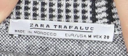 Zara Women’s Multicoloured Check Blouse - Size 12
